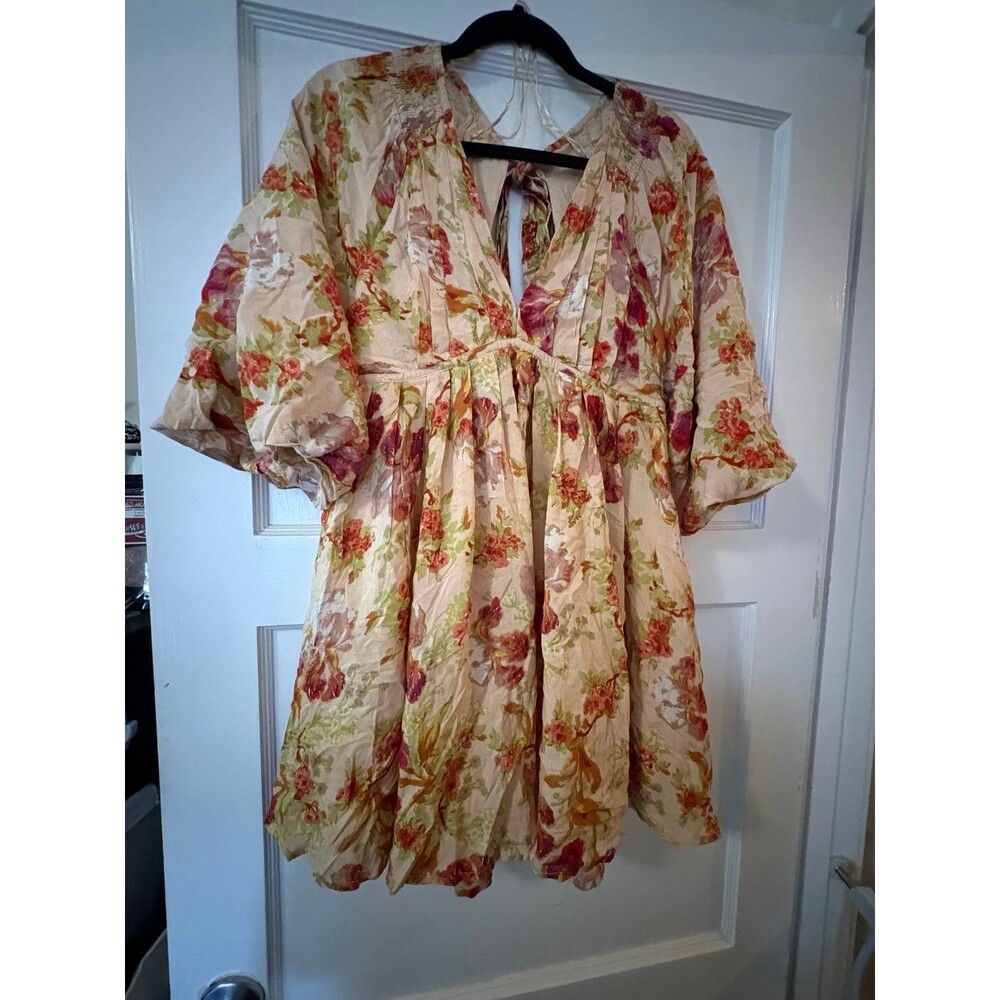 Free People Beck Romantic printed floral mini dress